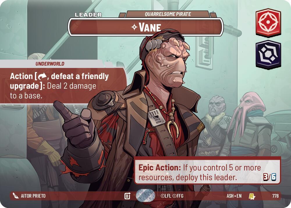 Vane - Quarrelsome Pirate (Showcase) - Foil (Ashes of the Empire)(ASH-778)(R)