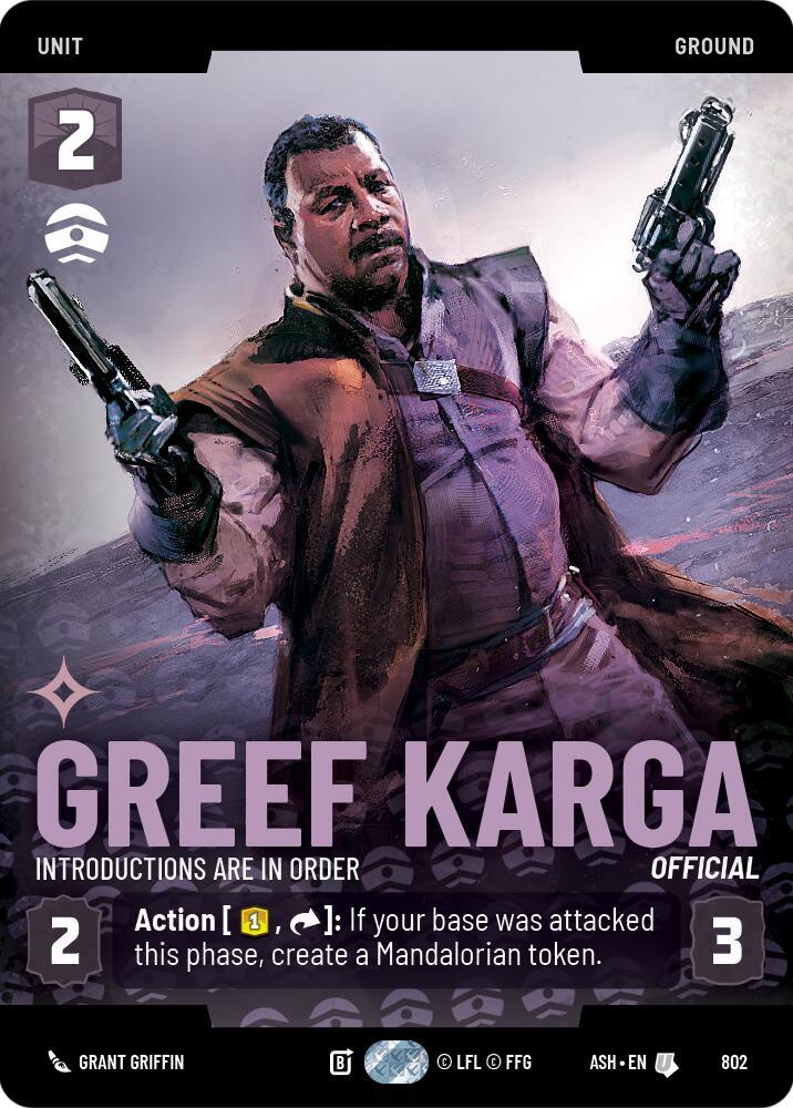 Greef Karga - Introductions are in Order (Prestige) (Ashes of the Empire)(ASH-802)(U)