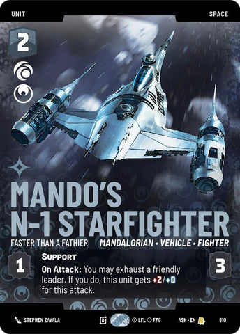 Mando's N-1 Starfighter - Faster than a Fathier (Prestige) (Ashes of the Empire)(ASH-810)(R)