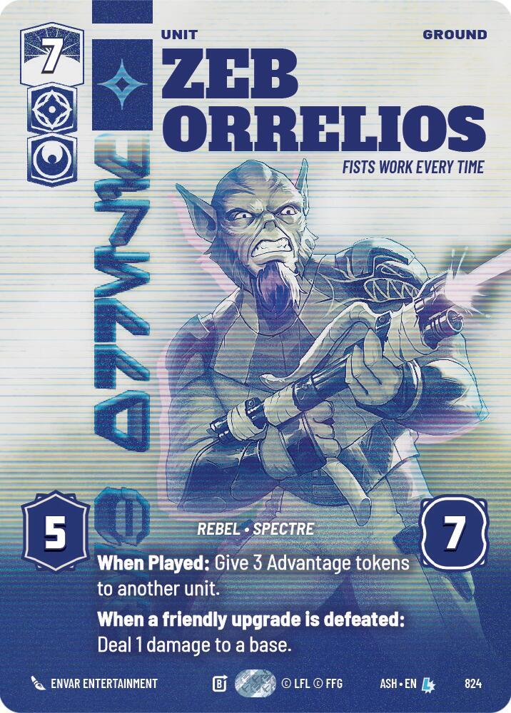 Zeb Orrelios - Fists Work Every Time (Prestige) (Ashes of the Empire)(ASH-824)(L)