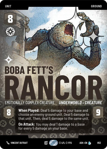 Boba Fett's Rancor - Emotionally Complex Creature (Prestige Foil) - Foil (Ashes of the Empire)(ASH-853)(L)