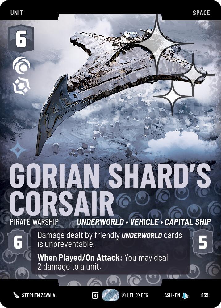 Gorian Shard's Corsair - Pirate Warship (Prestige Foil) (Ashes of the Empire)(ASH-855)(L)