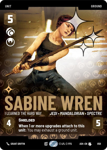 Sabine Wren - I Learned the Hard Way (Prestige Foil) (Ashes of the Empire)(ASH-858)(U)