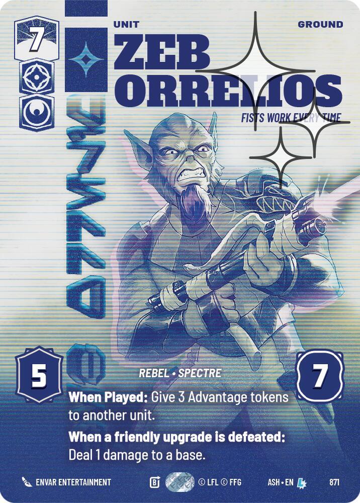 Zeb Orrelios - Fists Work Every Time (Prestige Foil) (Ashes of the Empire)(ASH-871)(L)
