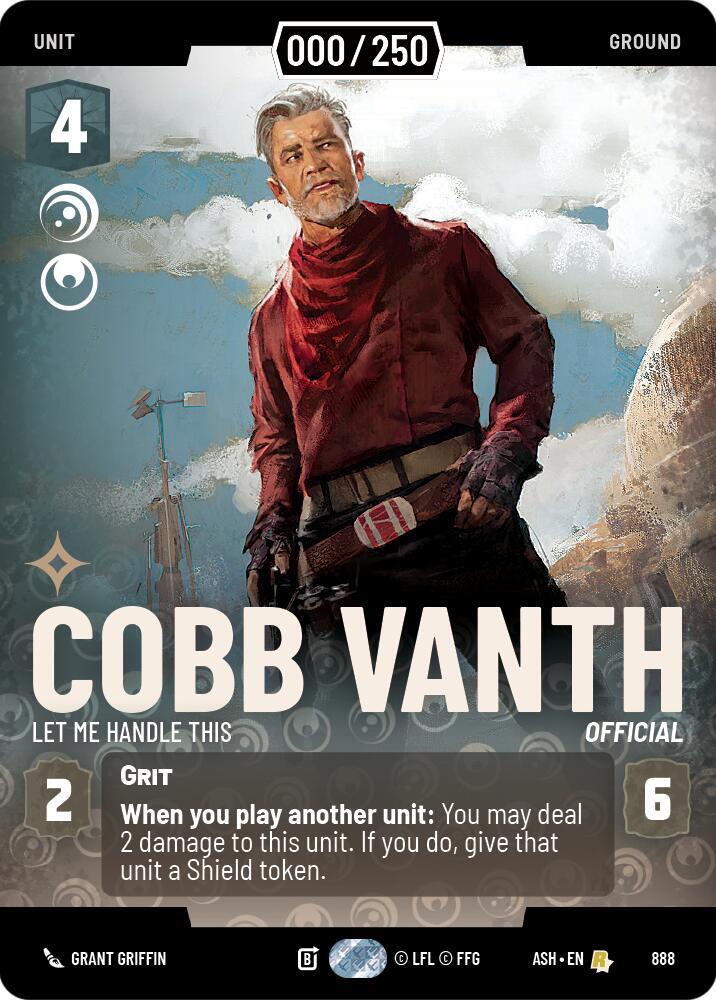 Cobb Vanth - Let Me Handle This (Serialized) (Ashes of the Empire)(ASH-888)(R)