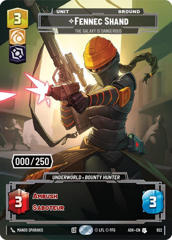 Fennec Shand - The Galaxy Is Dangerous (Serialized) (Ashes of the Empire)(ASH-922)(U)