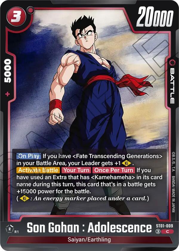 Son Gohan : Adolescence [009] [Foil] (ST01-009)(C)