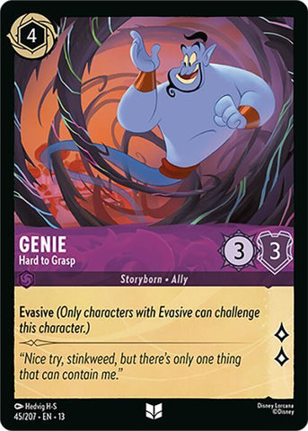 Genie - Hard to Grasp (Cold Foil) (Attack of the Vine!)(13-45/204)(UN)