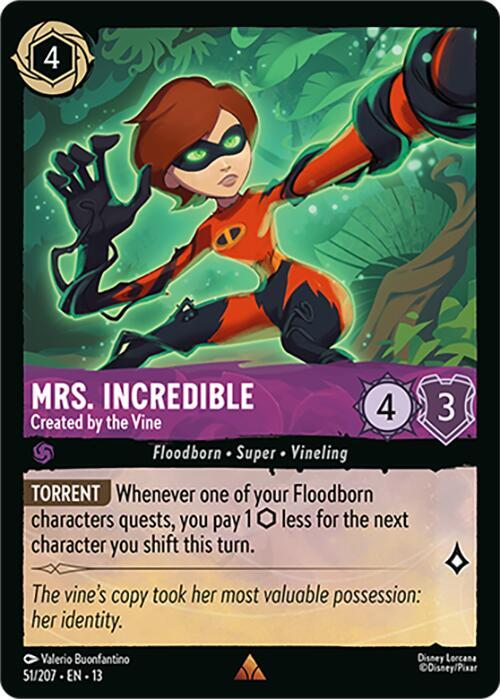 Mrs. Incredible - Created by the Vine (Cold Foil) (Attack of the Vine!)(13-51/204)(R)