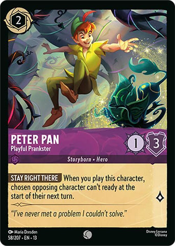 Peter Pan - Playful Prankster (Attack of the Vine!)(13-58/204)(C)
