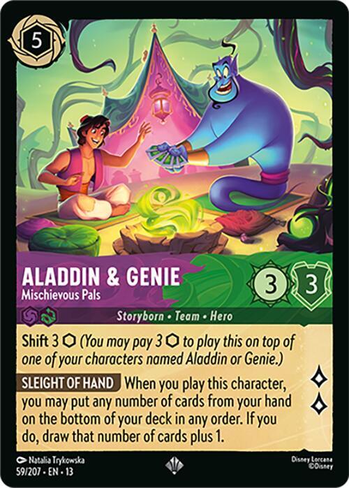 Aladdin & Genie - Mischievous Pals (Attack of the Vine!)(13-59/204)(SR)