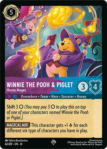 Winnie the Pooh & Piglet - Hunny Mages (Attack of the Vine!)(13-62/204)(SR)