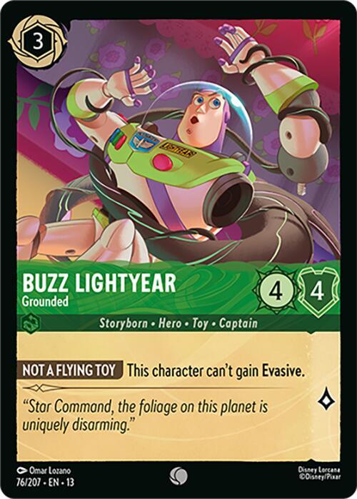 Buzz Lightyear - Grounded (Cold Foil) (Attack of the Vine!)(13-76/204)(C)