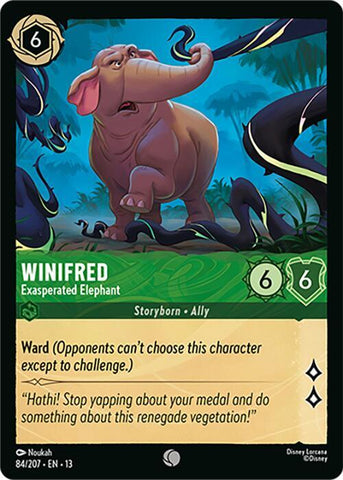 Winifred - Exasperated Elephant (Cold Foil) (Attack of the Vine!)(13-84/204)(C)