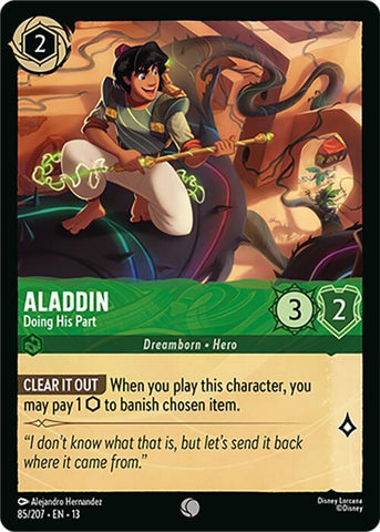 Aladdin - Doing His Part (Cold Foil) (Attack of the Vine!)(13-85/204)(C)