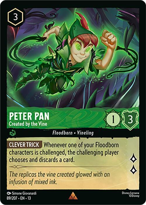 Peter Pan - Created by the Vine (Cold Foil) (Attack of the Vine!)(13-89/204)(R)