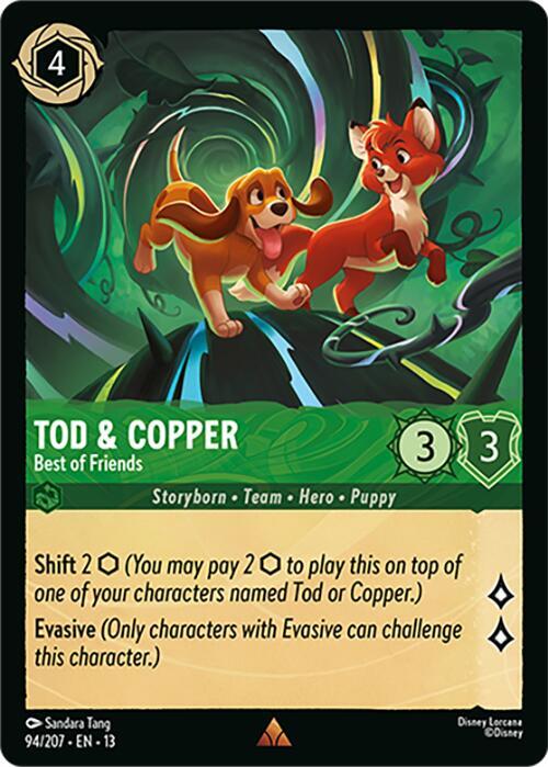 Tod & Copper - Best of Friends (Cold Foil) (Attack of the Vine!)(13-94/204)(R)