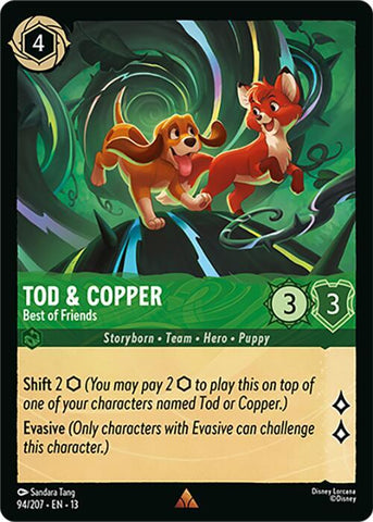 Tod & Copper - Best of Friends (Cold Foil) (Attack of the Vine!)(13-94/204)(R)