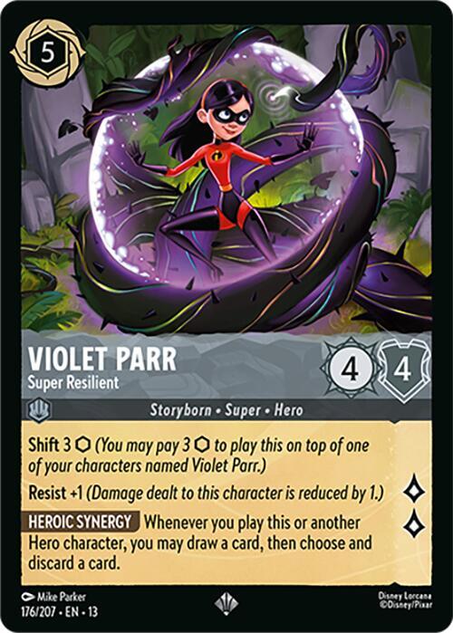 Violet Parr - Super Resilient (Attack of the Vine!)(13-176/204)(SR)