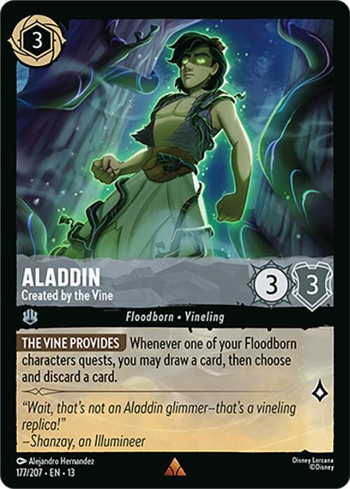 Aladdin - Created by the Vine (Cold Foil) (Attack of the Vine!)(13-177/204)(R)