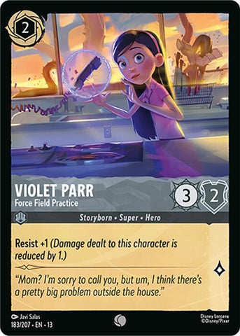 Violet Parr - Force Field Practice (Cold Foil) (Attack of the Vine!)(13-183/204)(C)