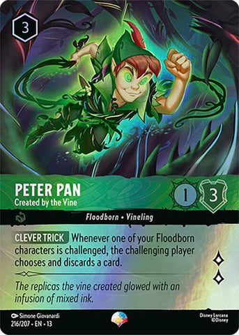 Peter Pan - Created by the Vine (Epic) (Holofoil) (Attack of the Vine!)(13-216/204)(EP)