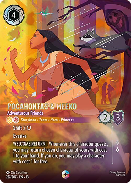 Pocahontas & Meeko - Adventurous Friends (Enchanted) (Holofoil) (Attack of the Vine!)(13-227/204)(EN)