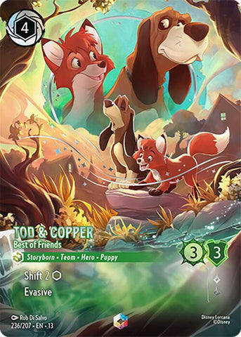 Tod & Copper - Best of Friends (Enchanted) (Holofoil) (Attack of the Vine!)(13-236/204)(EN)
