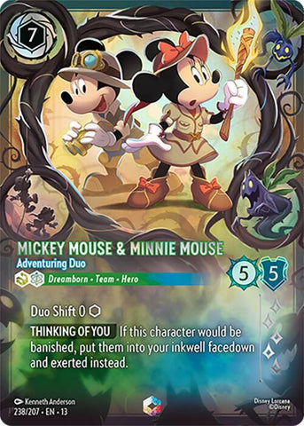 Mickey Mouse & Minnie Mouse - Adventuring Duo (Enchanted) (Holofoil) (Attack of the Vine!)(13-238/204)(EN)