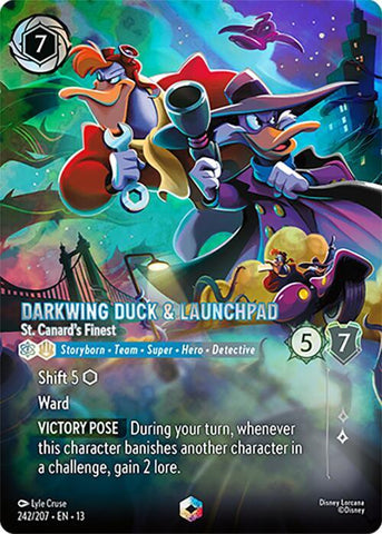 Darkwing Duck & Launchpad - St. Canard's Finest (Enchanted) (Holofoil) (Attack of the Vine!)(13-242/204)(EN)