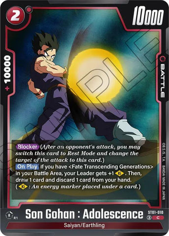 Son Gohan : Adolescence [010] [Foil] (ST01-010)(C)