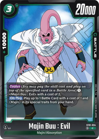 Majin Buu : Evil [034] [Foil] (ST01-034)(C)