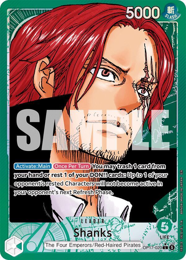Shanks (020) [Alternate Art] [Foil] (The World's Strongest Warriors)(OP17-020)(L)