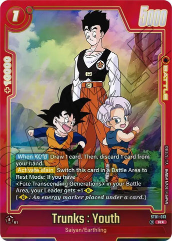 Trunks : Youth [013] [Alternate Art] [Foil] (ST01-013)(R)