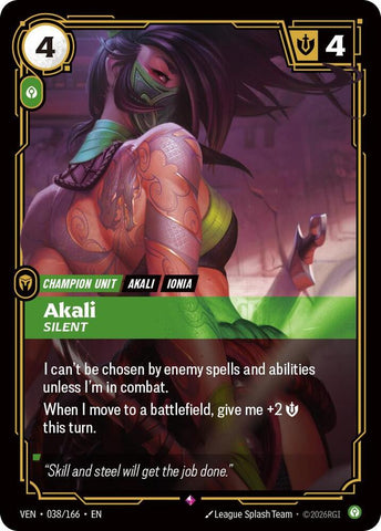 Akali, Silent (Foil) (Vendetta)(VEN-038/166)(R)