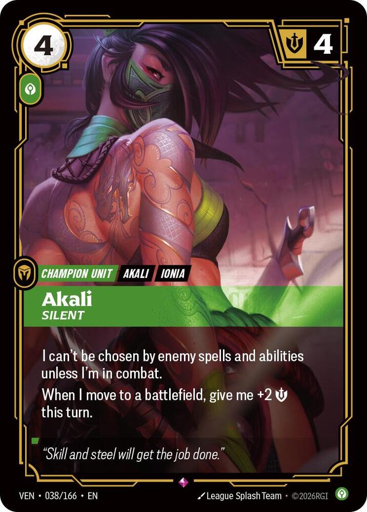 Akali, Silent (Foil) (Vendetta)(VEN-038/166)(R)