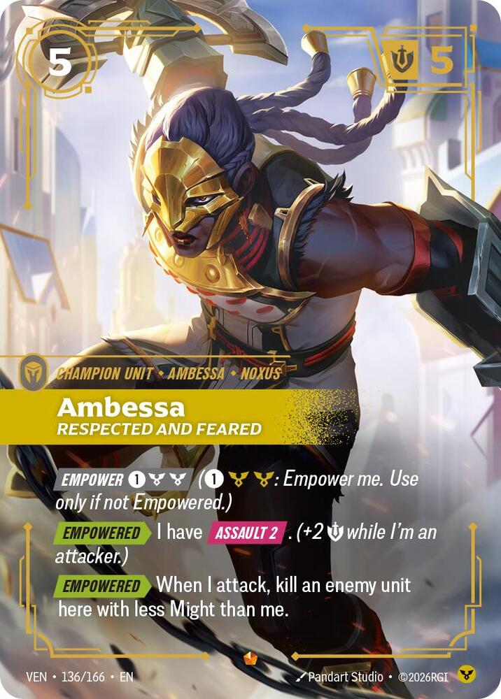 Ambessa, Respected and Feared (Foil) (Vendetta)(VEN-136/166)(E)