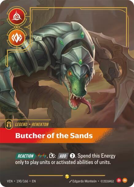 Renekton - Butcher of the Sands (Overnumbered) (Foil) (Vendetta)(VEN-190/166)(R)