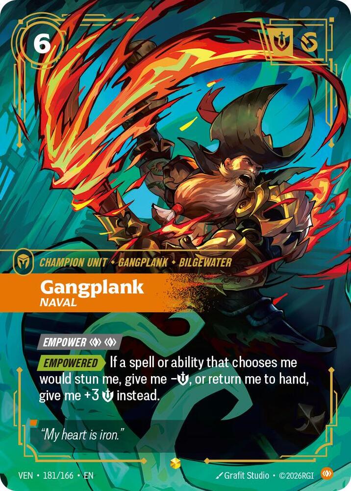 Gangplank, Naval (Overnumbered) (Foil) (Vendetta)(VEN-181/166)(R)
