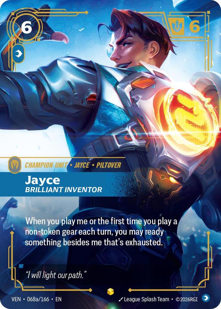 Jayce, Brilliant Inventor (Alternate Art) (Foil) (Vendetta)(VEN-068a/166)(E)