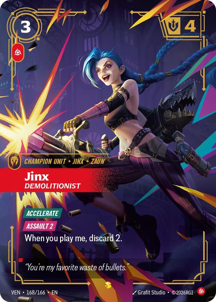 Jinx, Demolitionist (Overnumbered) (Foil) (Vendetta)(VEN-168/166)(R)