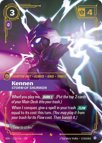 Kennen, Storm of Shuriken (Foil) (Vendetta)(VEN-113/166)(E)