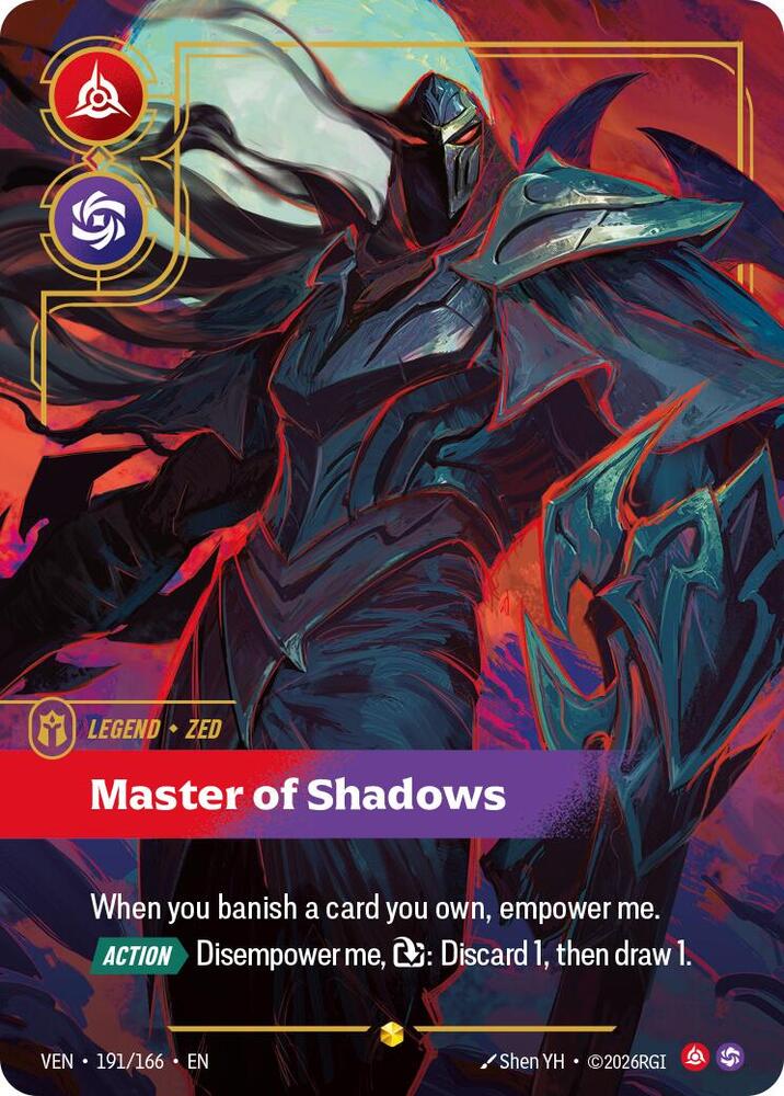 Zed - Master of Shadows (Overnumbered) (Foil) (Vendetta)(VEN-191/166)(R)