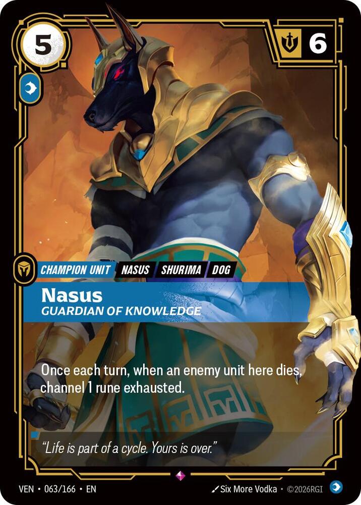 Nasus, Guardian of Knowledge (Foil) (Vendetta)(VEN-063/166)(R)
