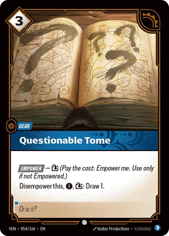 Questionable Tome (Vendetta)(VEN-054/166)(C)