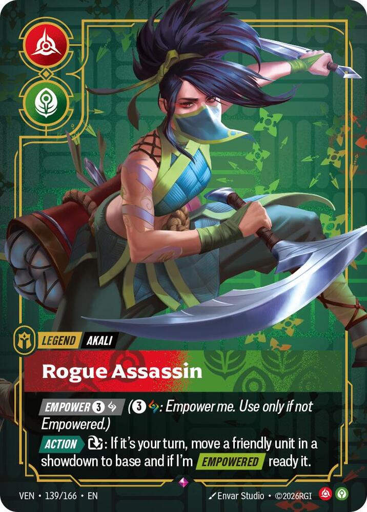Akali - Rogue Assassin (Foil) (Vendetta)(VEN-139/166)(R)