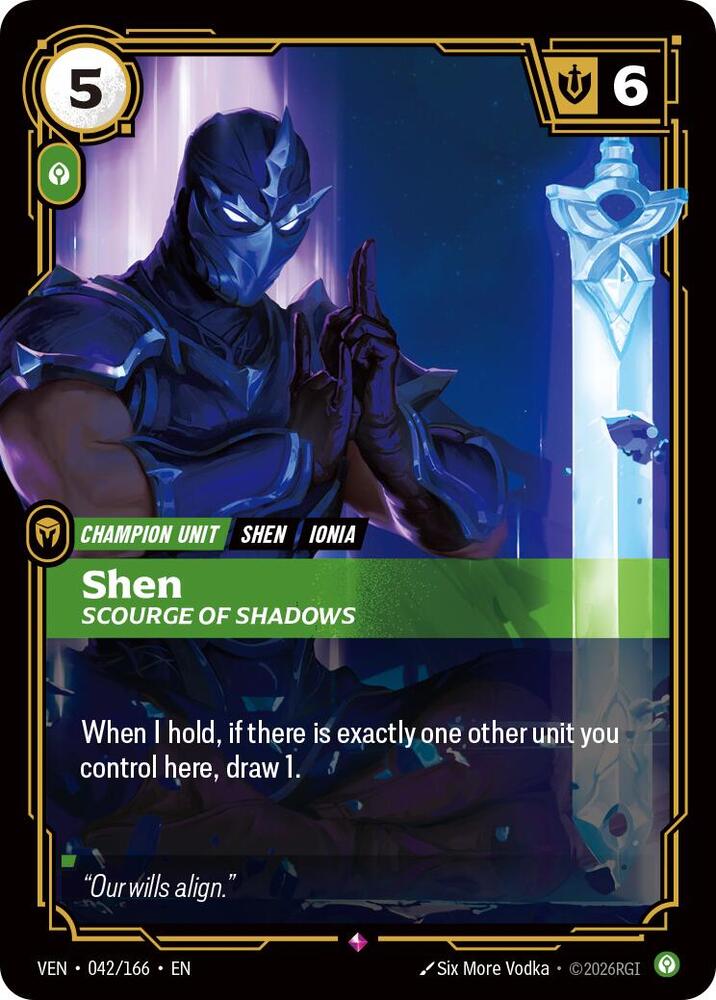 Shen, Scourge of Shadows (Foil) (Vendetta)(VEN-042/166)(R)