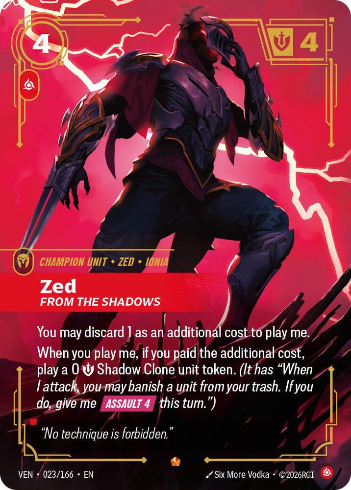 Zed, From the Shadows (Foil) (Vendetta)(VEN-023/166)(E)