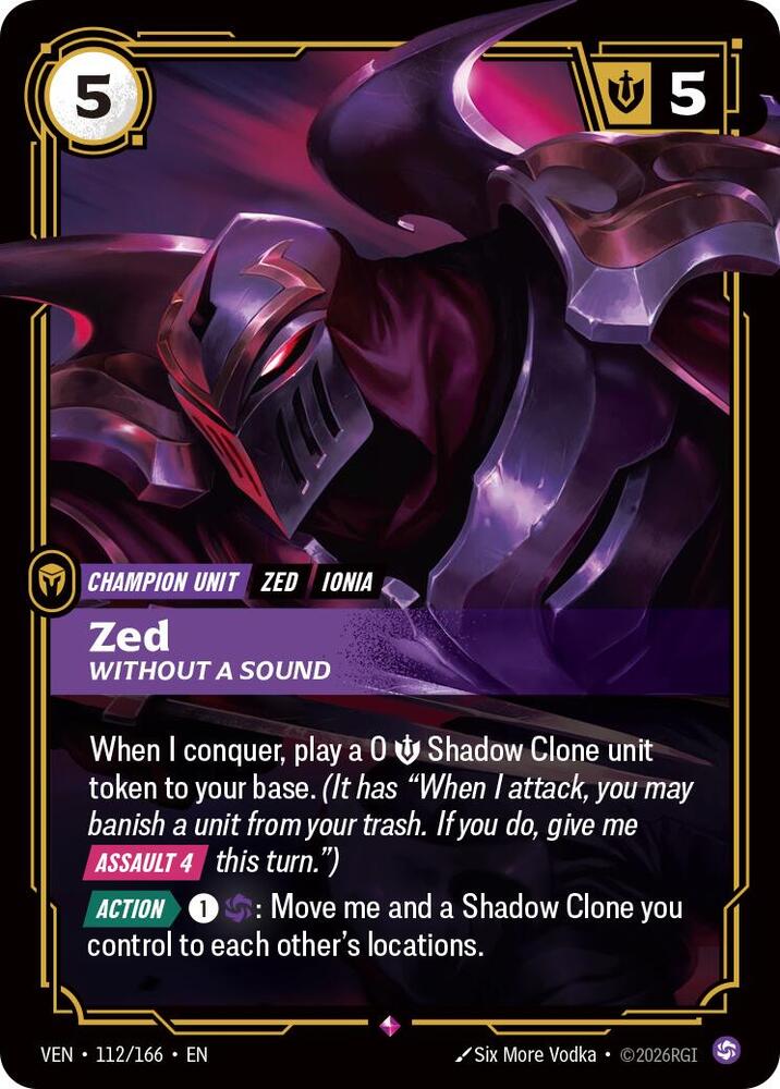 Zed, Without a Sound (Foil) (Vendetta)(VEN-112/166)(R)