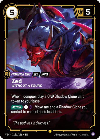 Zed, Without a Sound (Alternate Art) (Foil) (Vendetta)(VEN-112a/166)(R)